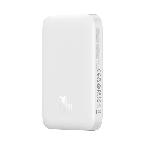 Powerbank Baseus Magnetic Mini Air PPCXM06A 6000mAh 20W z kablem Simple Series USB-C - biały Powerbank Baseus Magnetic Mini Air PPCXM06A 6000mAh 20W z kablem Simple Series USB-C - biały