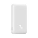 Powerbank Baseus Magnetic Mini Air PPCXM06A 6000mAh 20W z kablem Simple Series USB-C - biały