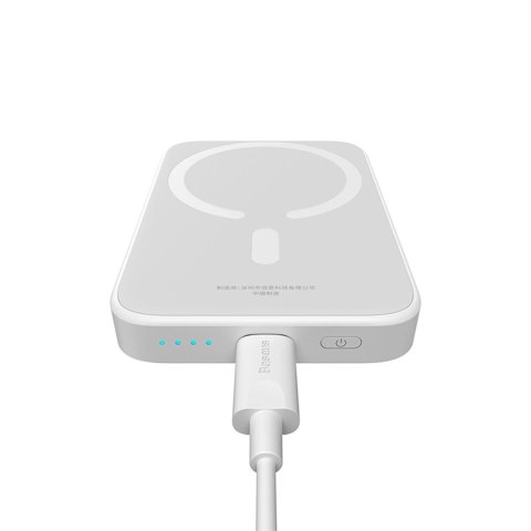 Powerbank Baseus Magnetic Mini Air PPCXM06A 6000mAh 20W z kablem Simple Series USB-C - biały Powerbank Baseus Magnetic Mini Air PPCXM06A 6000mAh 20W z kablem Simple Series USB-C - biały