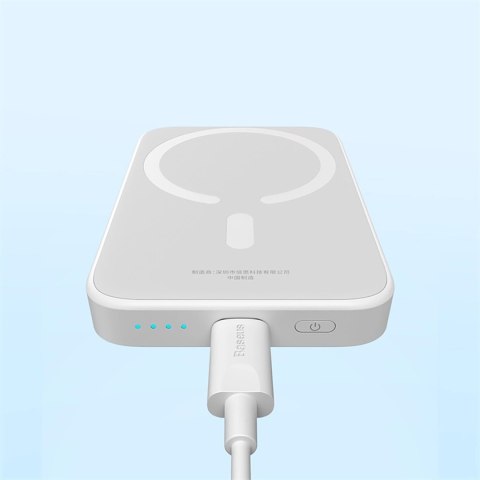 Powerbank Baseus Magnetic Mini Air PPCXM06A 6000mAh 20W z kablem Simple Series USB-C - biały Powerbank Baseus Magnetic Mini Air PPCXM06A 6000mAh 20W z kablem Simple Series USB-C - biały