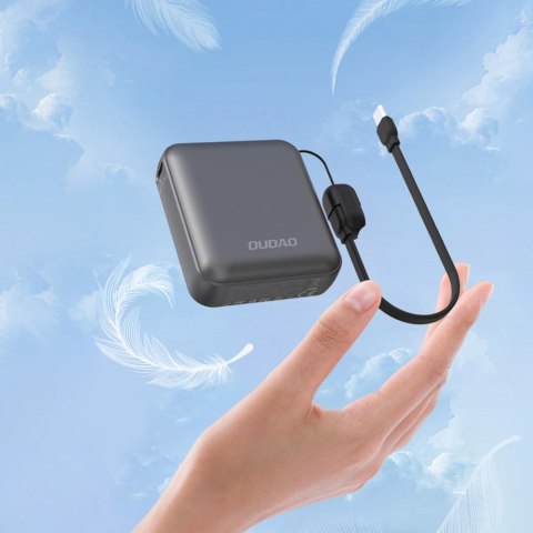 Powerbank Dudao K22+ 10000mAh 22.5W USB-C z zawieszką / kablem - szary Powerbank Dudao K22+ 10000mAh 22.5W USB-C z zawieszką / kablem - szary