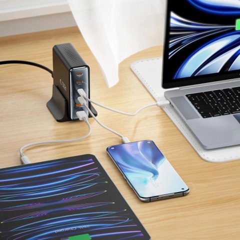 Stacja ładująca Tech-protect DC80W-GAN 6-PORT PD80W/QC3.0 - czarne Stacja ładująca Tech-protect DC80W-GAN 6-PORT PD80W/QC3.0 - czarne
