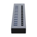 Hub Orico BT2U3-13AB 13x USB-A 3.0 z włącznikami - szary