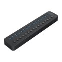Hub Orico CT2U3-16AB 16x USB-A 3.0 z włącznikami - czarny