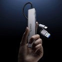 Hub USB-A/USB-C Orico YSA8-U3 stacja dokująca 3x USB-A 2.0 + 1x USB-A 3.0 + 1x USB-C 2.0 + 1x 3,5mm audio + 2x TF&SD - szary
