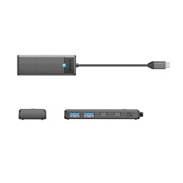 Hub USB-C Orico PAPW2AC-C3 stacja dokująca 2x USB-A 3.0 + 2x USB-C 3.0 - czarny