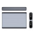 Kieszeń dyskowa podwójna Orico AM2C3-2N na dwa dyski M.2 NVME USB-C 3.2 10Gb/s - szara