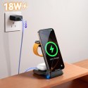 Ładowarka bezprzewodowa Joyroom JR-W15 3 w 1 stacja ładująca z MagSafe - czarna