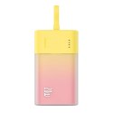 Powerbank Baseus Popsicle 5200mAh 20W z wbudowanym kablem Lightning (+ biały kabel Baseus Simple USB-C - USB-C 60W/20V/3A/30cm) 