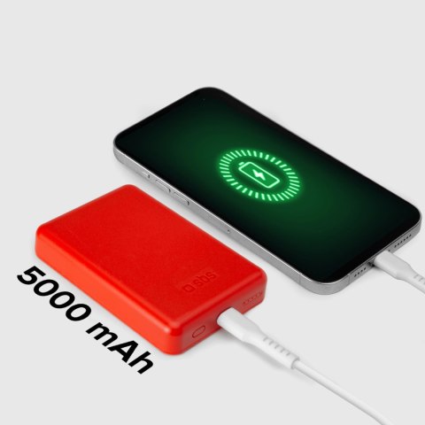 Powerbank SBS TEBB5000MAG1CR 5000 mAh kompatybilny z MagSafe - czerwony Powerbank SBS TEBB5000MAG1CR 5000 mAh kompatybilny z MagSafe - czerwony