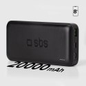 Powerbank SBS TTBB20000PD20K 20000 mAh 20W PD USB-C, USB-A, Micro-USB - czarny
