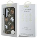 Etui Guess 4G Printed Colored Peony Pattern MagSafe do Samsung Galaxy S25 brązowy