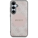 Etui Guess 4G Round Patch Classic Logo MagSafe do Samsung Galaxy S25 Plus różowy