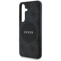 Etui Guess 4G Round Patch Classic Logo MagSafe do Samsung Galaxy S25 czarny
