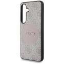 Etui Guess 4G Round Patch Classic Logo MagSafe do Samsung Galaxy S25 różowy