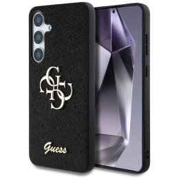 Etui Guess Fixed Glitter Big 4G Metal Logo do Samsung Galaxy S25 Plus czarny