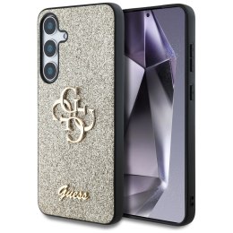 Etui Guess Fixed Glitter Big 4G Metal Logo do Samsung Galaxy S25 Plus złoty