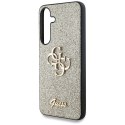 Etui Guess Fixed Glitter Big 4G Metal Logo do Samsung Galaxy S25 złoty