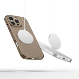 Etui Tech-Protect Liquid Silicone MagSafe na iPhone 16 Pro - brązowe