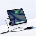 Kabel 3w1 Baseus Flash Series 3 100W USB-C - USB-C+USB-C+Lightning 1,5m + 3 x 0,25 m - czarny