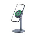 Ładowarka indukcyjna Baseus Orbit 2 Pro MagSafe Qi2 20W 2 w 1 z chłodzeniem - szara