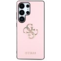 Etui Guess Grained Big 4G Logo Small Classic Logo do Samsung Galaxy S25 Ultra różowy