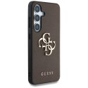 Etui Guess Grained Big 4G Logo Small Classic Logo do Samsung Galaxy S25 brązowy