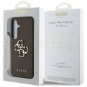 Etui Guess Grained Big 4G Logo Small Classic Logo do Samsung Galaxy S25 brązowy