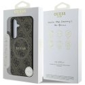 Etui Guess Leather 4G Colored Ring Classic Logo MagSafe Samsung Galaxy S25 brązowy
