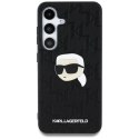 Etui Karl Lagerfeld Leather Monogram Pin Logo Karl Head Samsung Galaxy S25 czarny