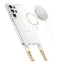 Etui Tech-Protect FlexAir Chain MagSafe na Samsung Galaxy S25 Ultra - czarne-beżowe
