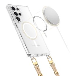 Etui Tech-Protect FlexAir Chain MagSafe na Samsung Galaxy S25 Ultra - czarne-beżowe