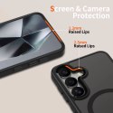 Etui Tech-Protect MagMat MagSafe na Samsung Galaxy S25 - przezroczysto-czarne
