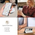 Etui Tech-Protect Wallet na Samsung Galaxy S25 Ultra - stokrotki z liśćmi