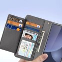 Etui skórzane Dux Ducis Lawa na Samsung Galaxy S25 Ultra z odłączanym portfelem magnetycznym - szare