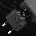 Ładowarka sieciowa podróżna GaN Dudao A65Q 65W USB-A / USB-C PD ultracienka EU / US - czarna