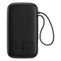 Powerbank Baseus QPow 2 20000mAh 30W z 2 wbudowanymi kablami USB-C - czarny