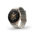 Smartwatch Hama 8900 GPS AMOLED 1.32" z beżowym paskiem silikonowym - złoty