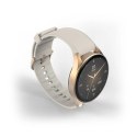 Smartwatch Hama 8900 GPS AMOLED 1.32" z beżowym paskiem silikonowym - złoty