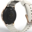 Smartwatch Hama 8900 GPS AMOLED 1.32" z beżowym paskiem silikonowym - złoty
