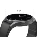 Smartwatch Hama 8900 GPS AMOLED 1.43" z paskiem silikonowym - czarny