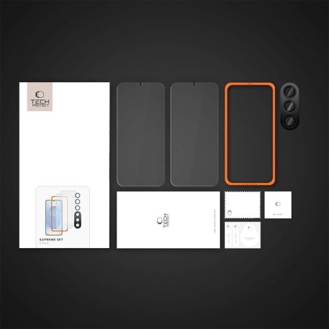 Zestaw Tech-Protect Supreme Set na Samsung Galaxy S25+ 2x szkło hartowane na wyświetlacz / szkło hartowane na aparat - przezrocz Zestaw Tech-Protect Supreme Set na Samsung Galaxy S25+ 2x szkło hartowane na wyświetlacz / szkło hartowane na aparat - przezrocz
