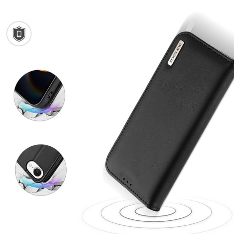 Etui Dux Ducis Hivo na iPhone 16e z klapką i ochroną RFID - czarne Etui Dux Ducis Hivo na iPhone 16e z klapką i ochroną RFID - czarne