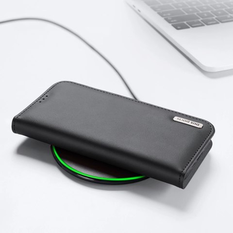Etui Dux Ducis Hivo na iPhone 16e z klapką i ochroną RFID - czarne Etui Dux Ducis Hivo na iPhone 16e z klapką i ochroną RFID - czarne