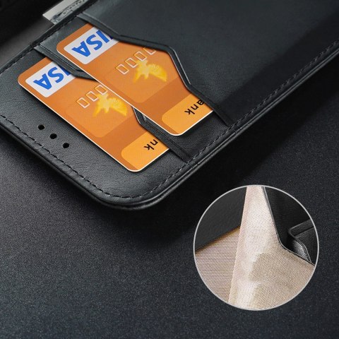 Etui Dux Ducis Hivo na iPhone 16e z klapką i ochroną RFID - czarne Etui Dux Ducis Hivo na iPhone 16e z klapką i ochroną RFID - czarne