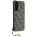 Etui Guess 4G Charms Collection na Samsung Galaxy A56 - brązowe