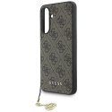Etui Guess 4G Charms Collection na Samsung Galaxy A56 - brązowe
