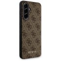 Etui Guess 4G Metal Gold Logo na Samsung Galaxy A36 - brązowe