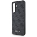 Etui Guess 4G Metal Gold Logo na Samsung Galaxy A36 - czarne