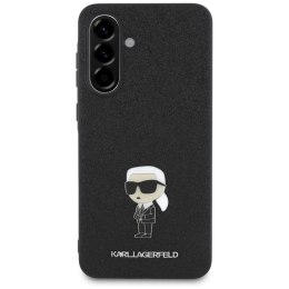 Etui Karl Lagerfeld Fixed Glitter Ikonik Logo Metal Pin na Samsung Galaxy A36 - czarne